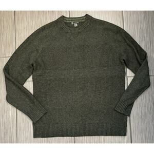 Smartwool Men's Green Ripple Ridge Crew Sweater Merino Wool Blend Size Medium